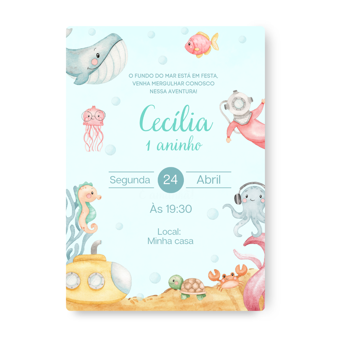 Convite Fundo do Mar
