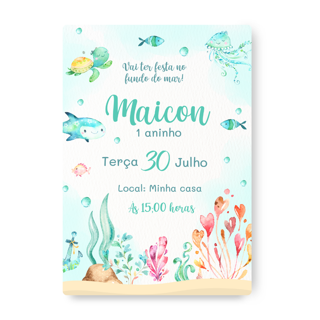 Convite Fundo do Mar