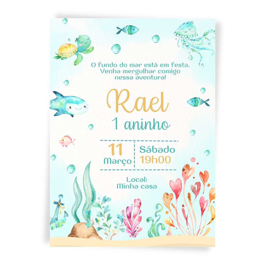 Convite Fundo do Mar