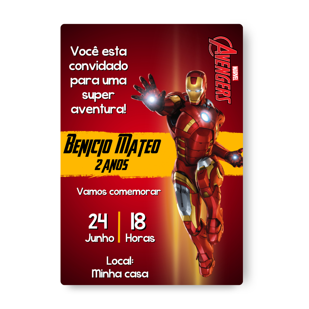 Convite Homem de Ferro