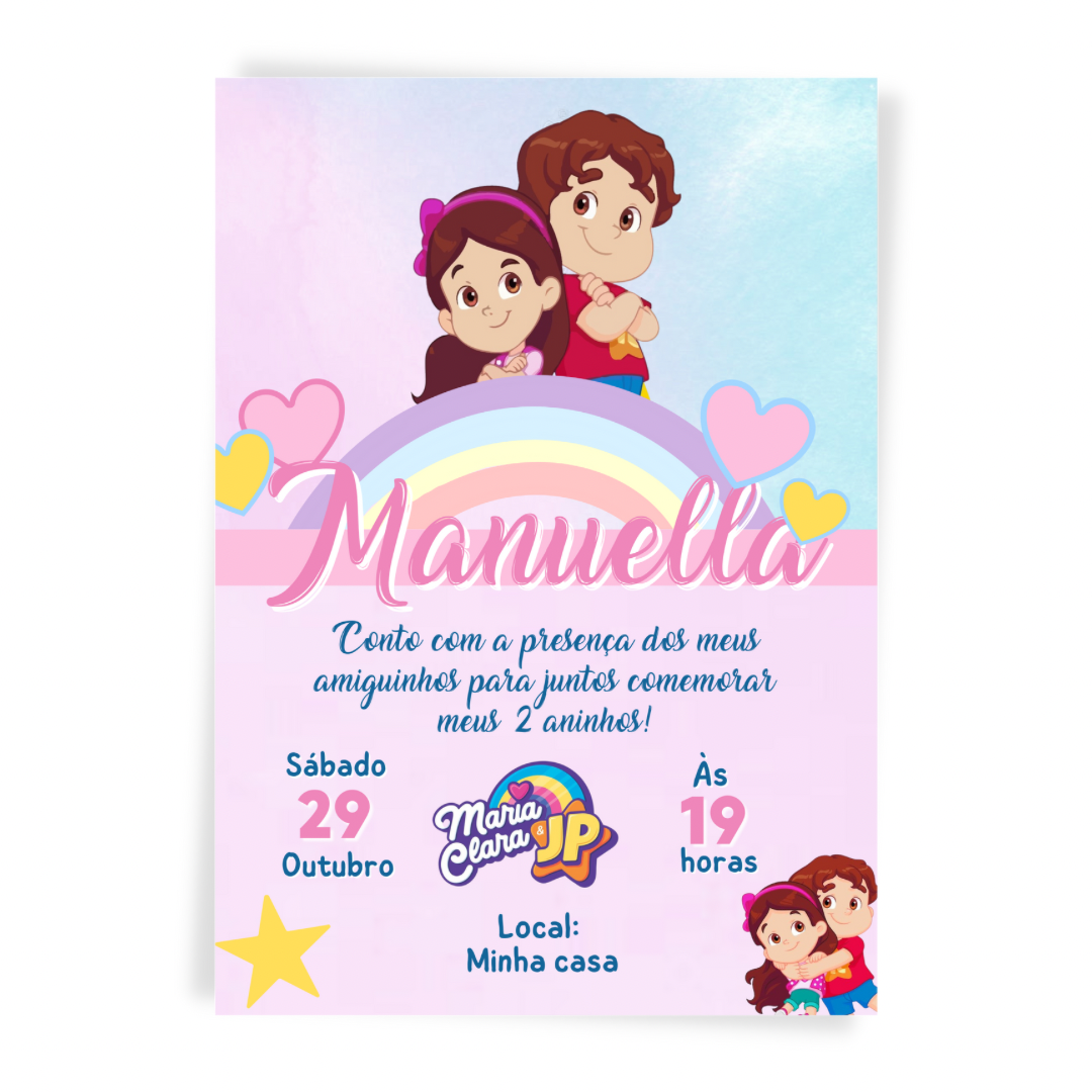 Convite Maria Clara e JP