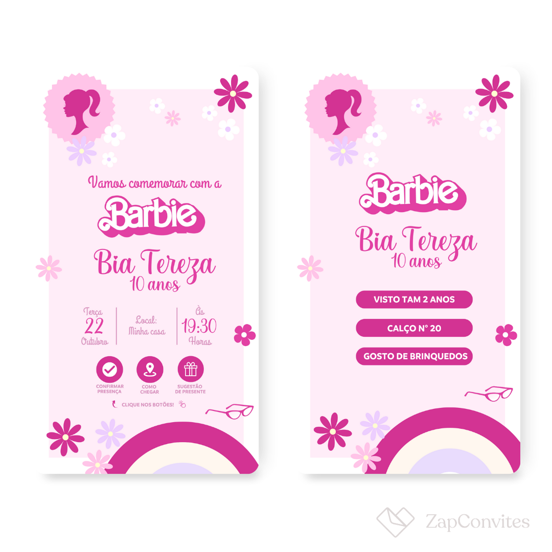 Convite Barbie