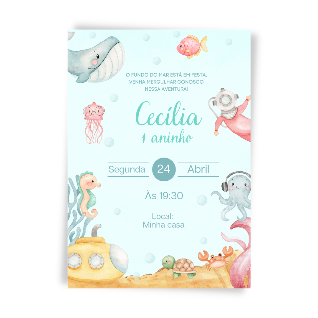 Convite Fundo do Mar