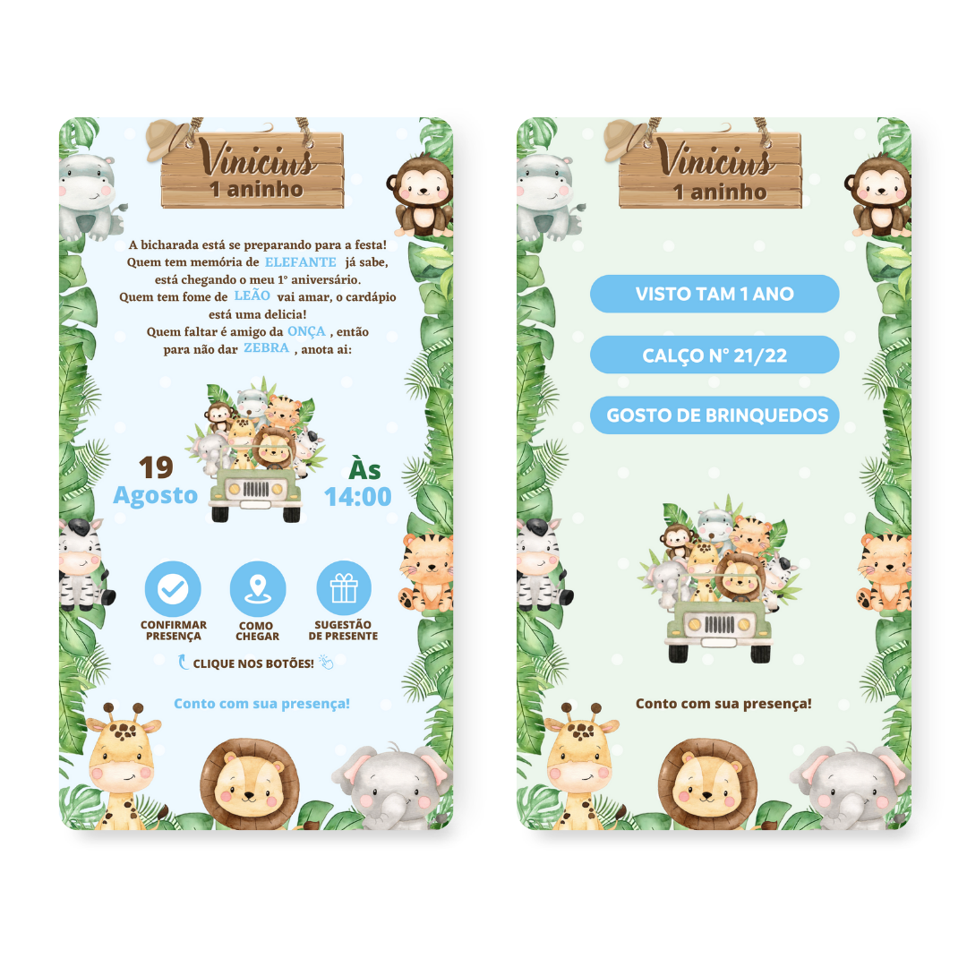 Convite Safari