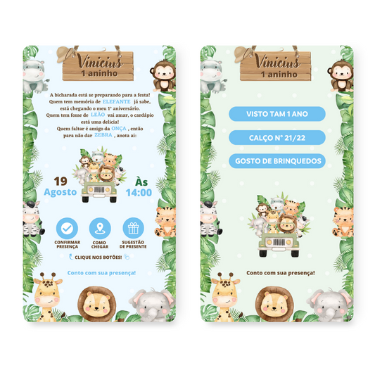 Convite Safari