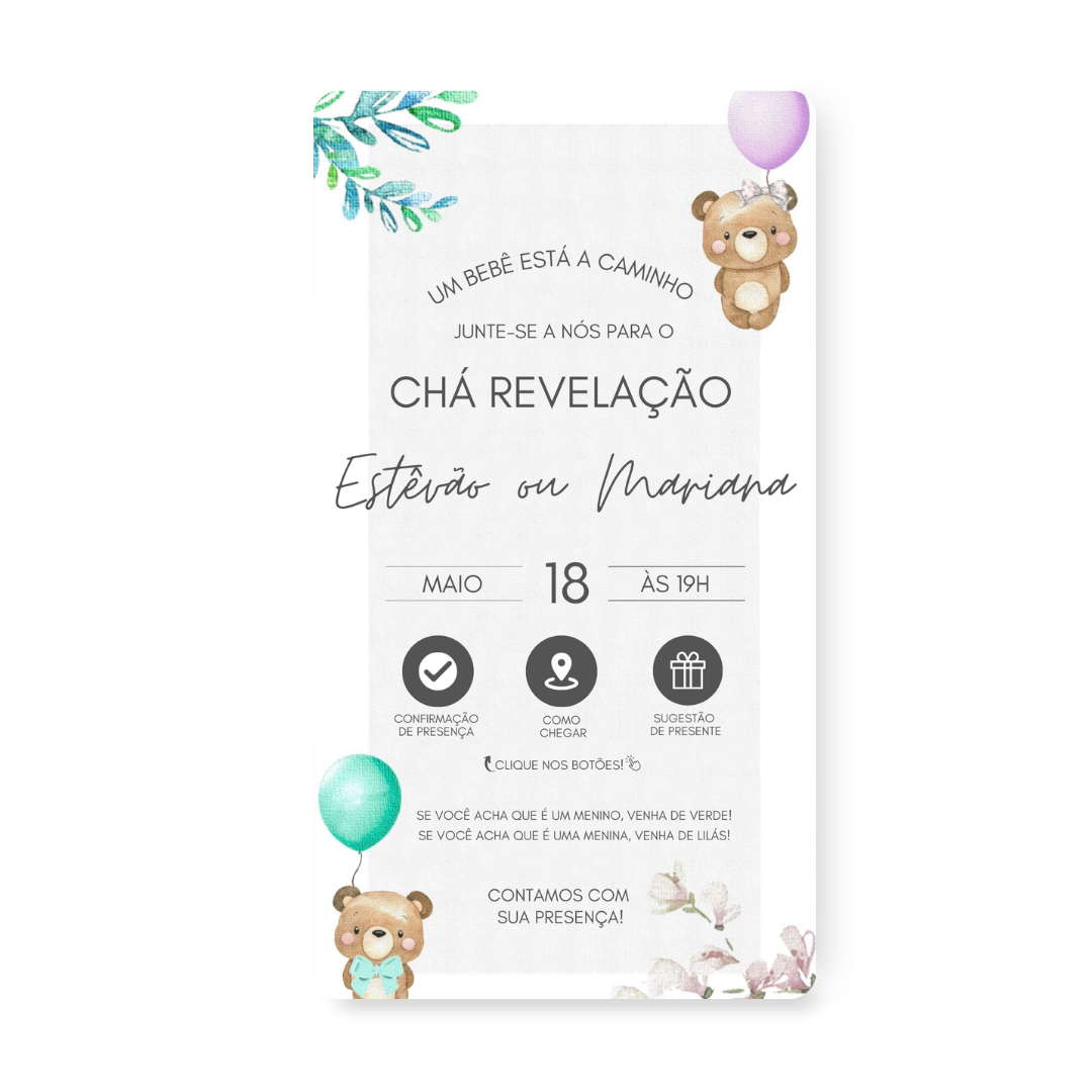 Convite Chá Revelação
