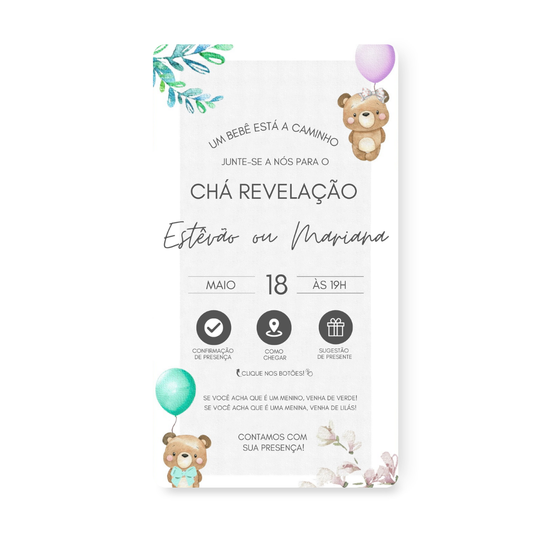 Convite Chá Revelação