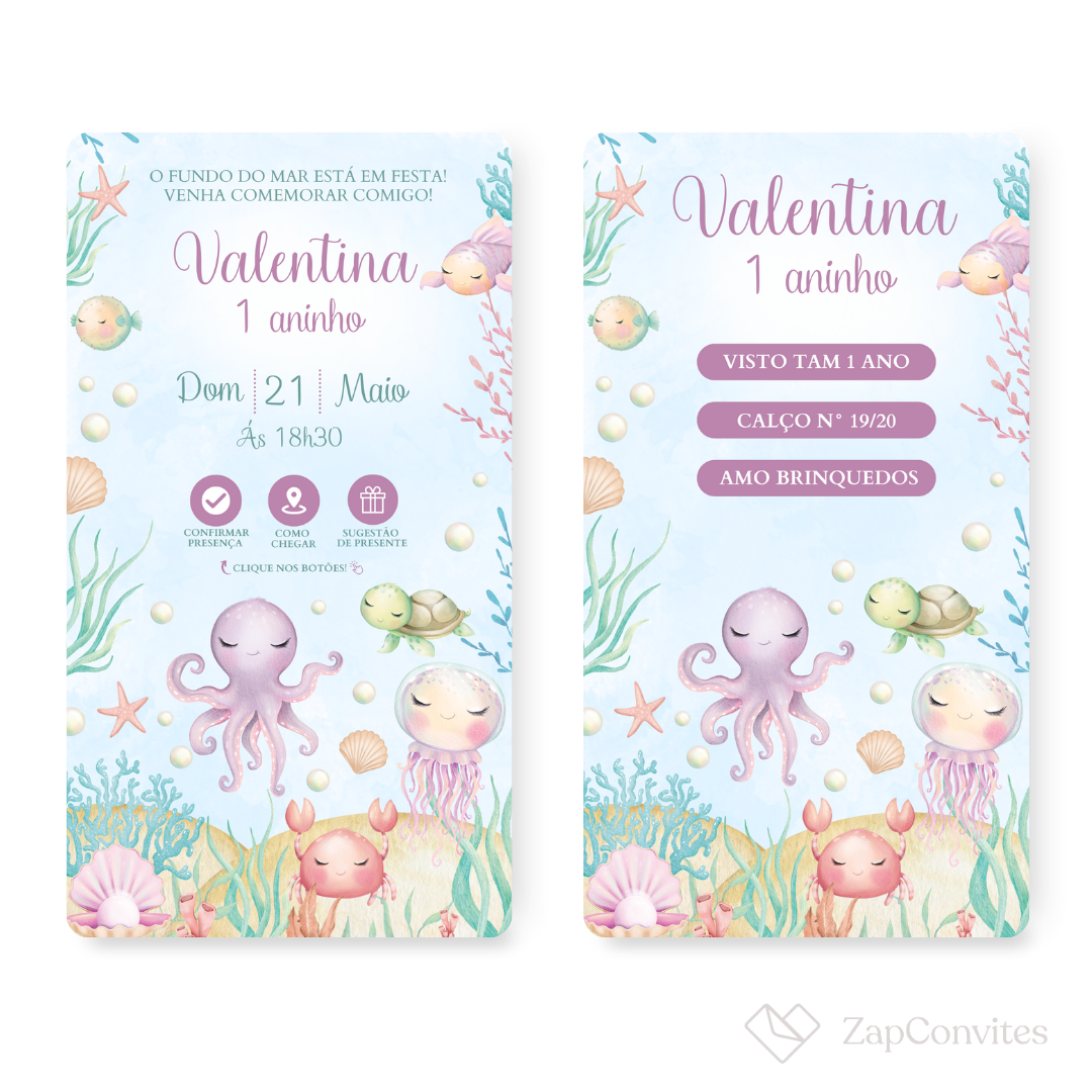 Convite Fundo do Mar