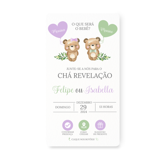 Convite Chá Revelação