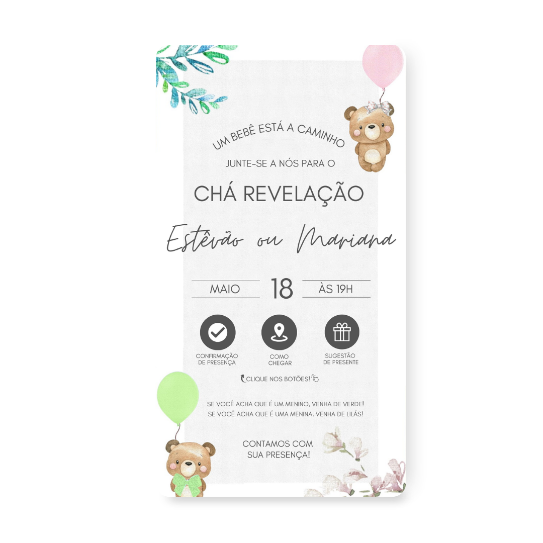 Convite Chá Revelação