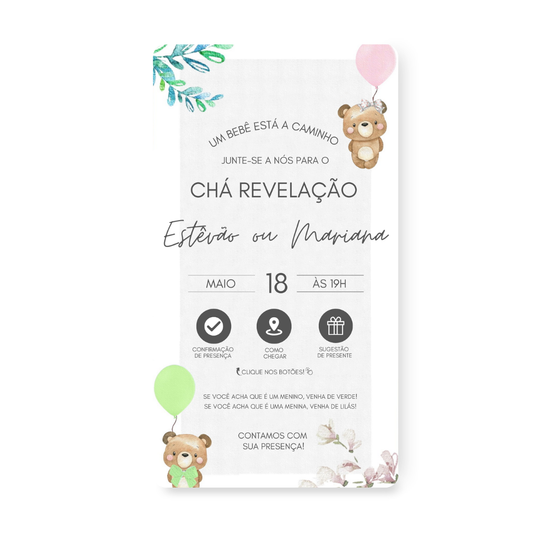 Convite Chá Revelação
