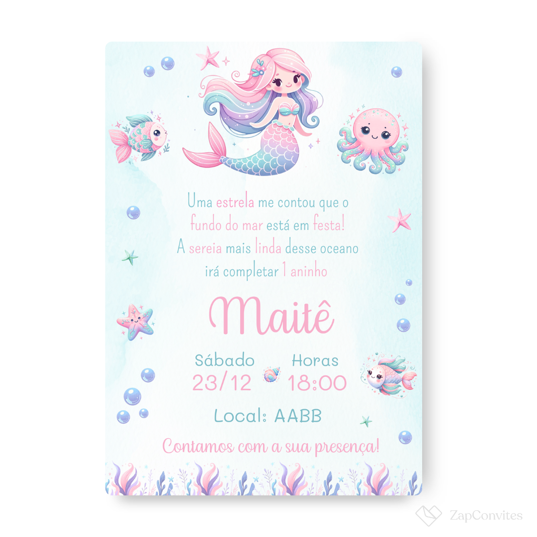 Convite Fundo do Mar