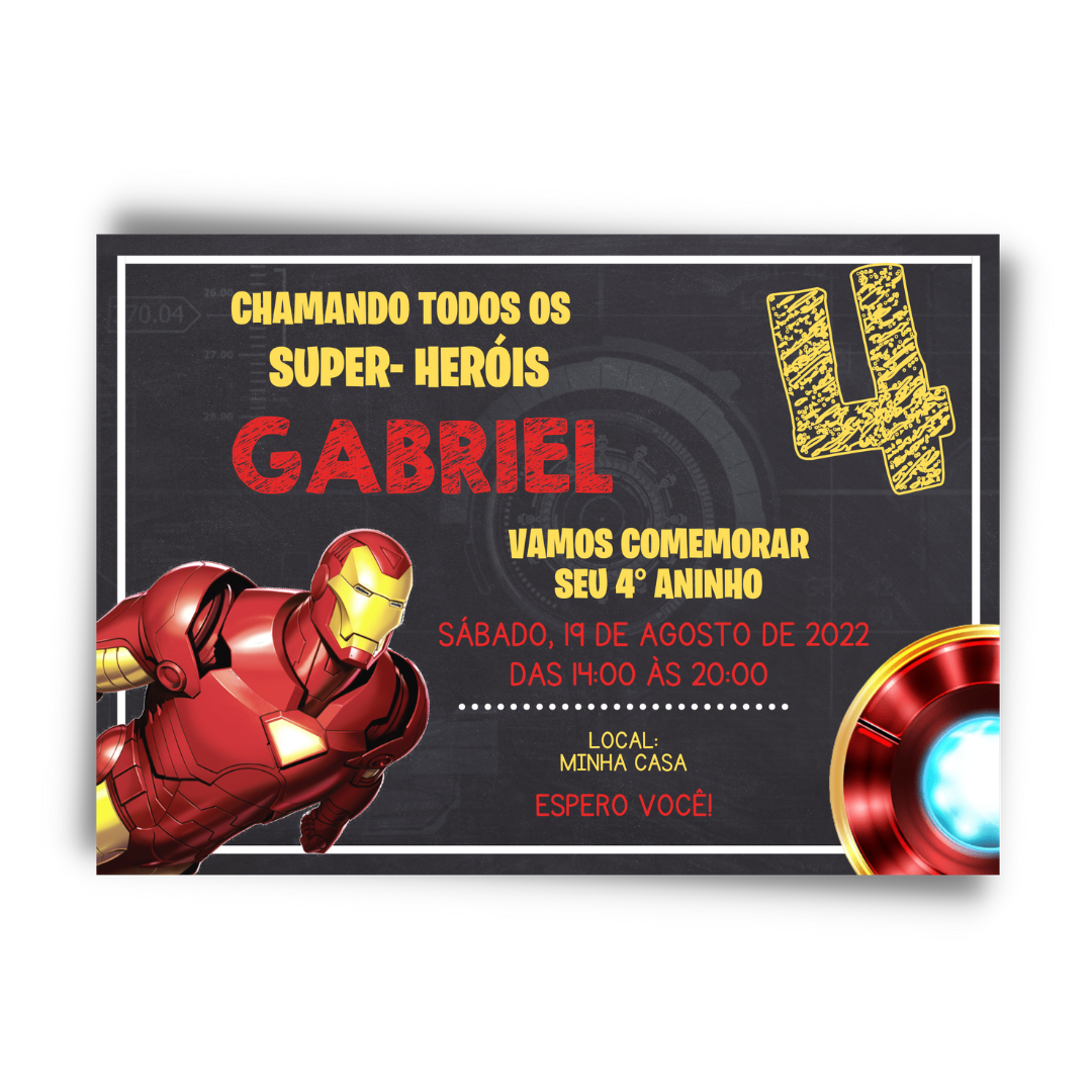 Convite Homem de Ferro