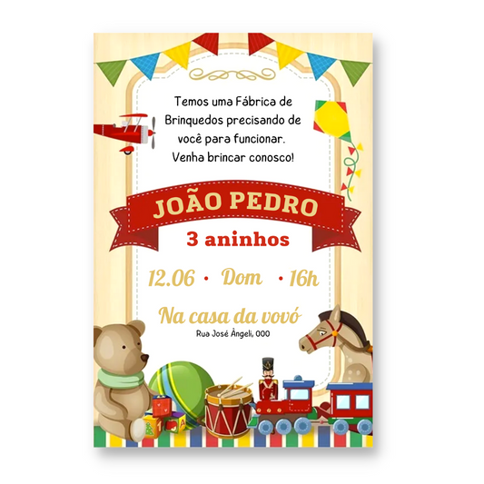 Convite Brinquedos
