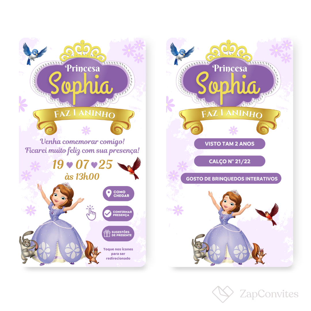 Convite Sofia