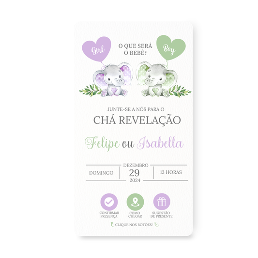 Convite Chá Revelação