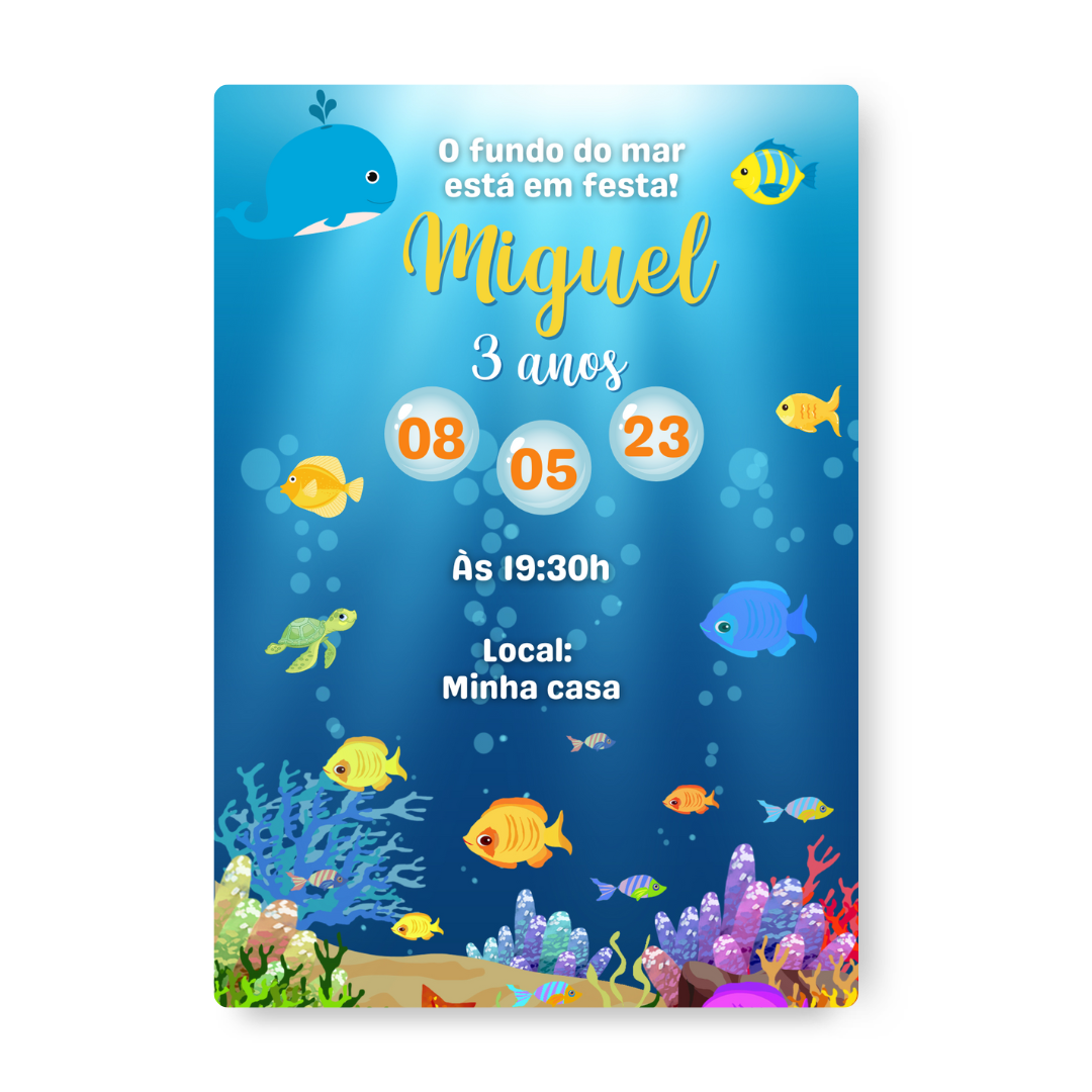 Convite Fundo do Mar