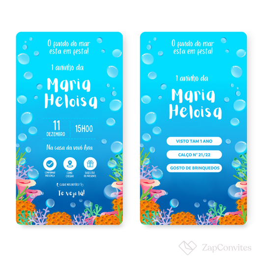 Convite Fundo do Mar
