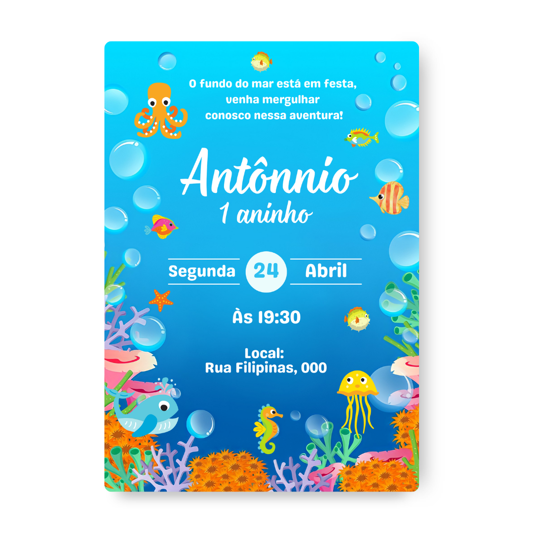 Convite Fundo do Mar