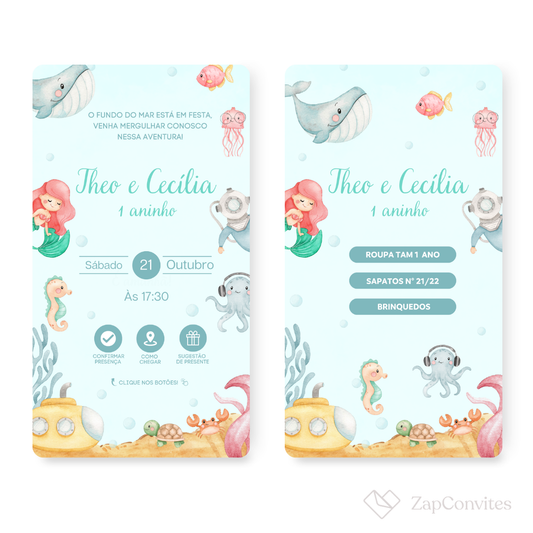 Convite Fundo do Mar
