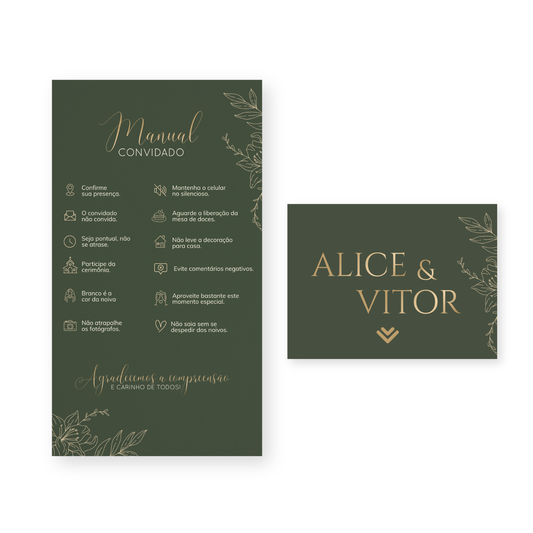 Convite Infinity Casamento Verde - Elegance 02