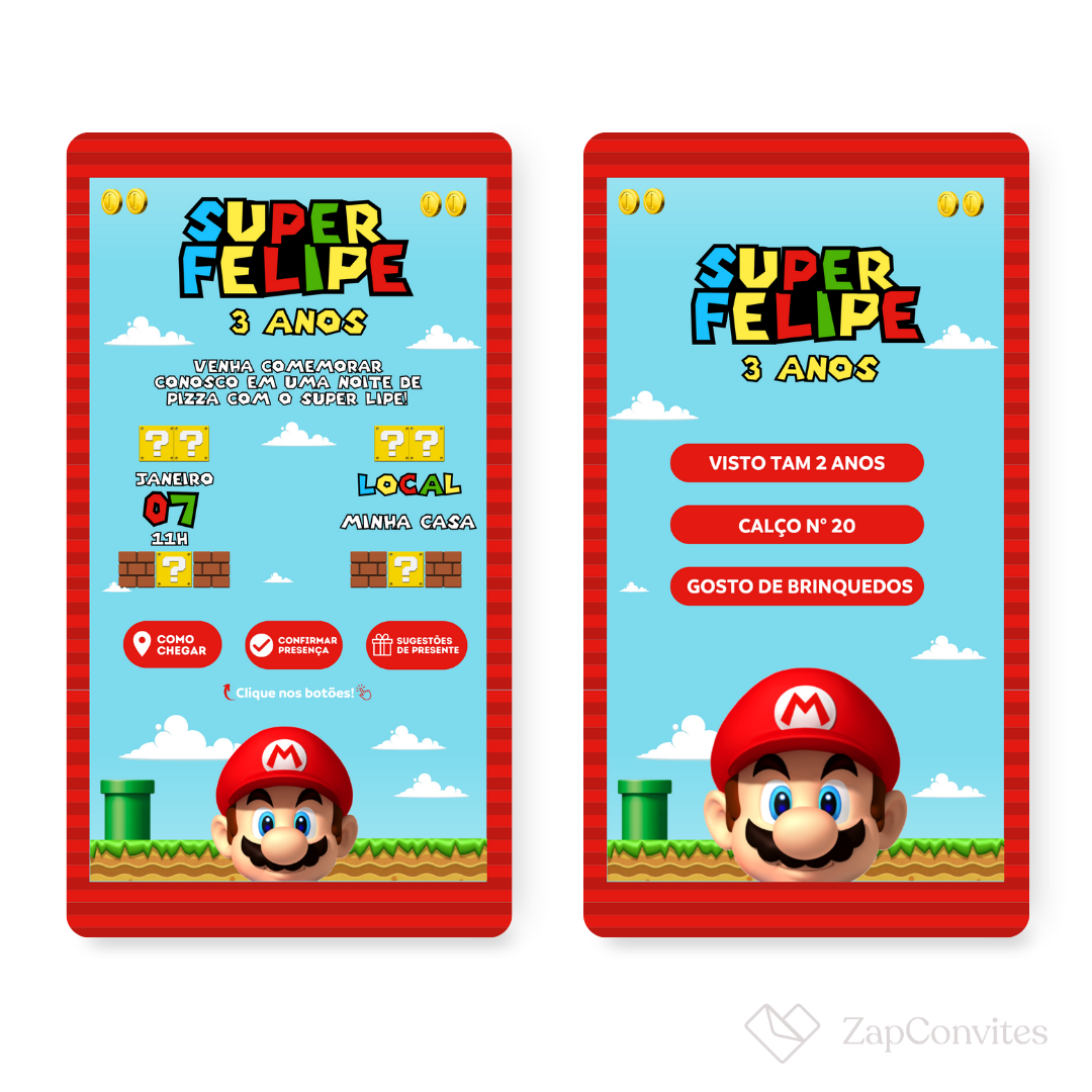 Convite Mario