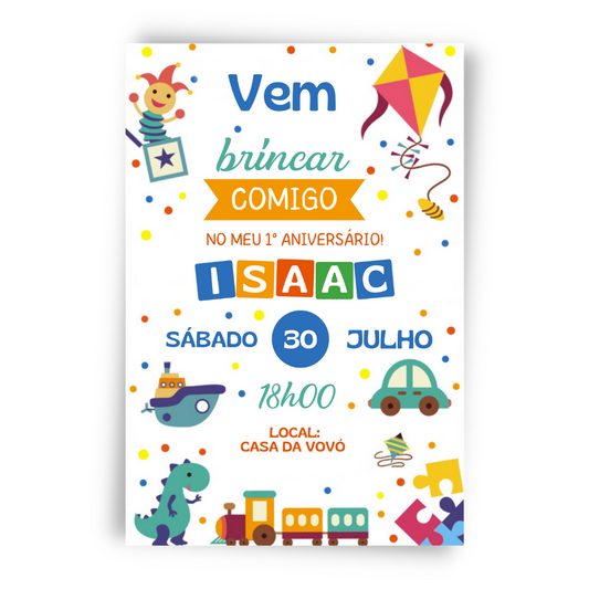 Convite Brinquedos