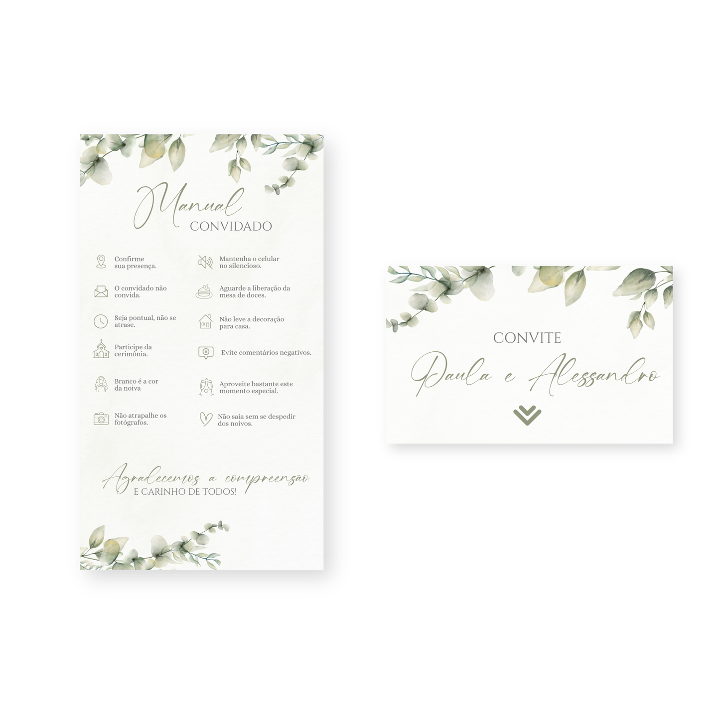 Convite Infinity Casamento Verde - Essence