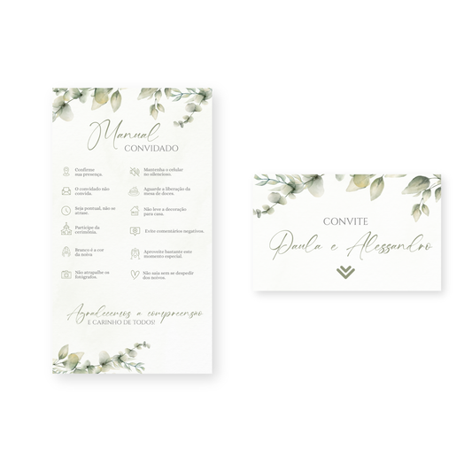Convite Infinity Casamento Verde - Essence