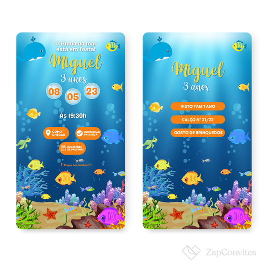 Convite Fundo do Mar