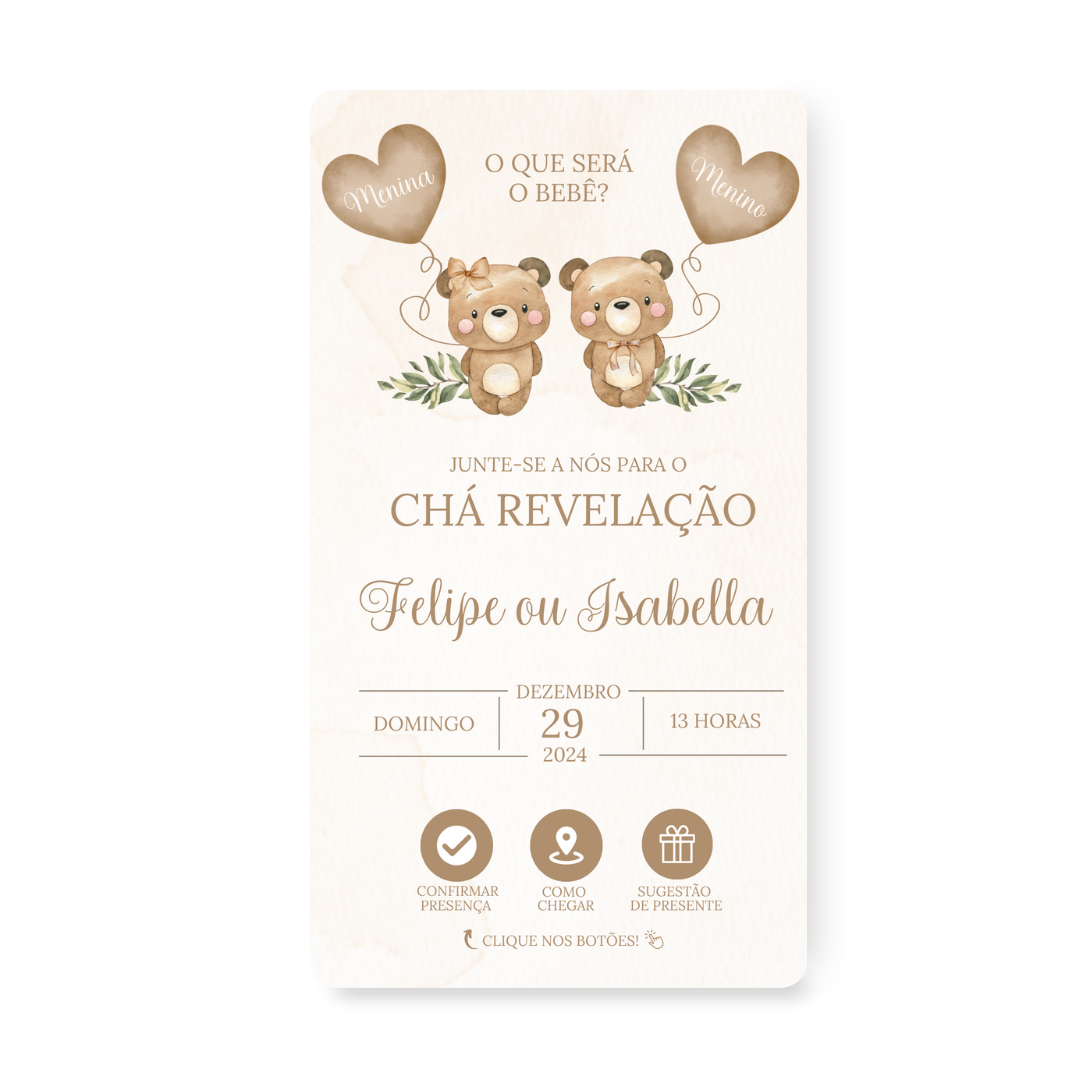 Convite Chá Revelação