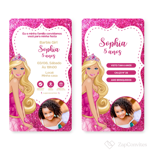 Convite Barbie