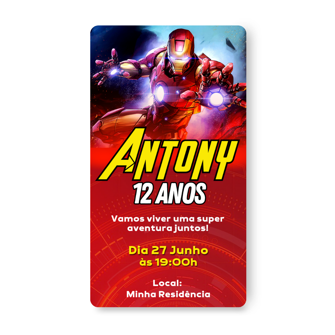 Convite Homem de Ferro
