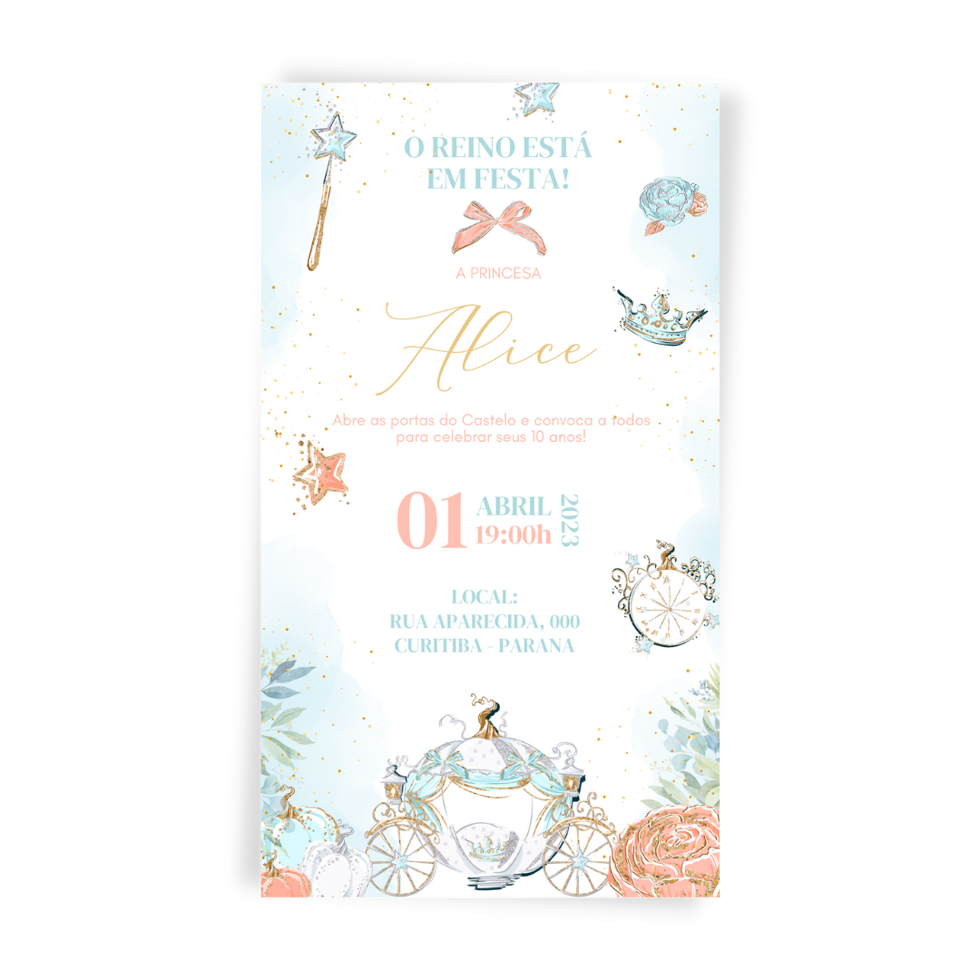 Convite Cinderela