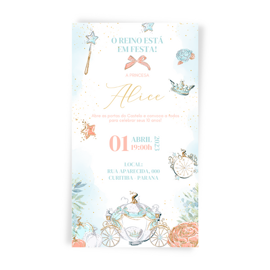 Convite Cinderela