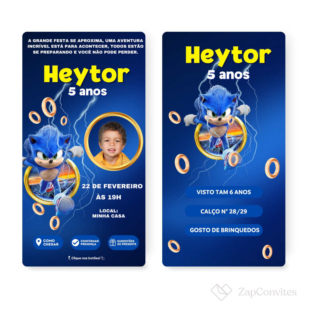 Convite Sonic