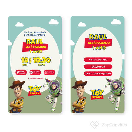 Convite Toy Story