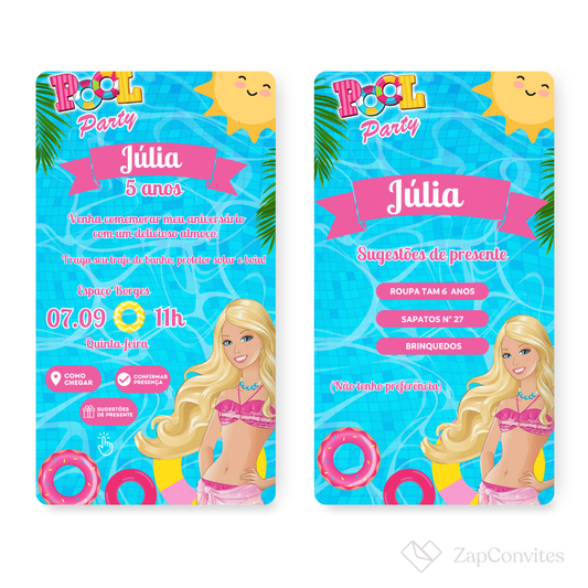 Convite Barbie