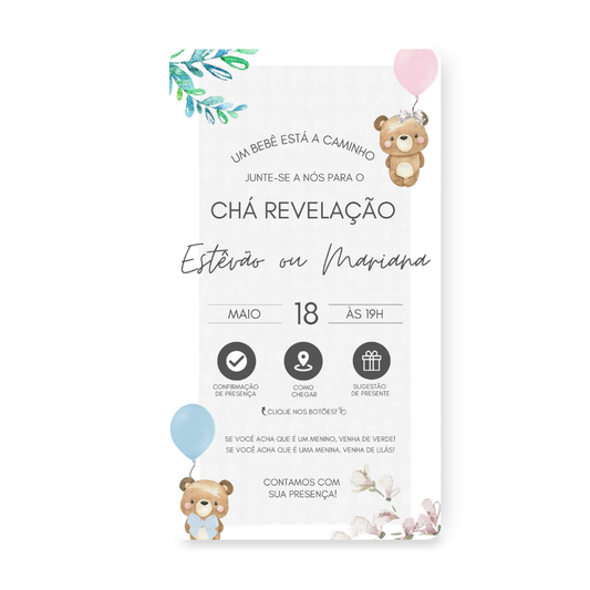 Convite Chá Revelação