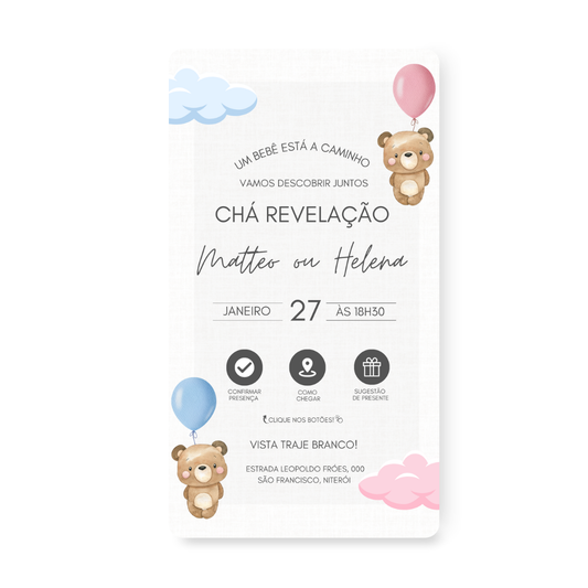 Convite Chá Revelação