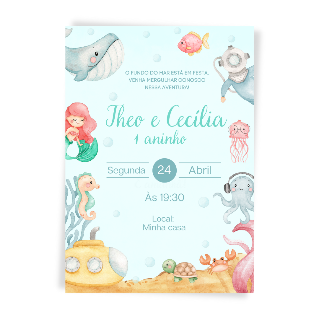 Convite Fundo do Mar