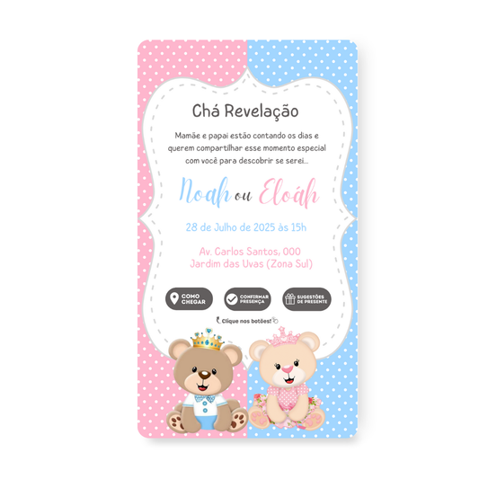 Convite Chá Revelação