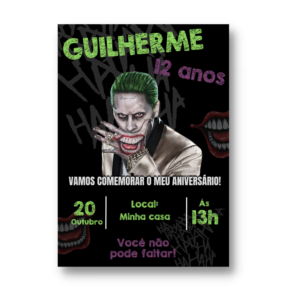 Convite Digital Convencional Coringa