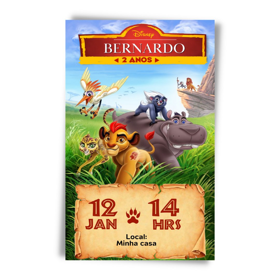 Convite Digital Convencional Guarda do Leão