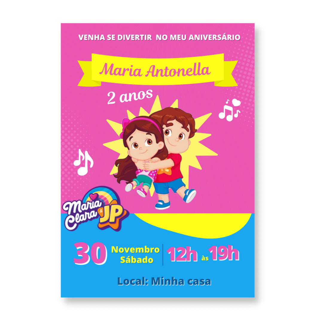 Convite Maria Clara e JP